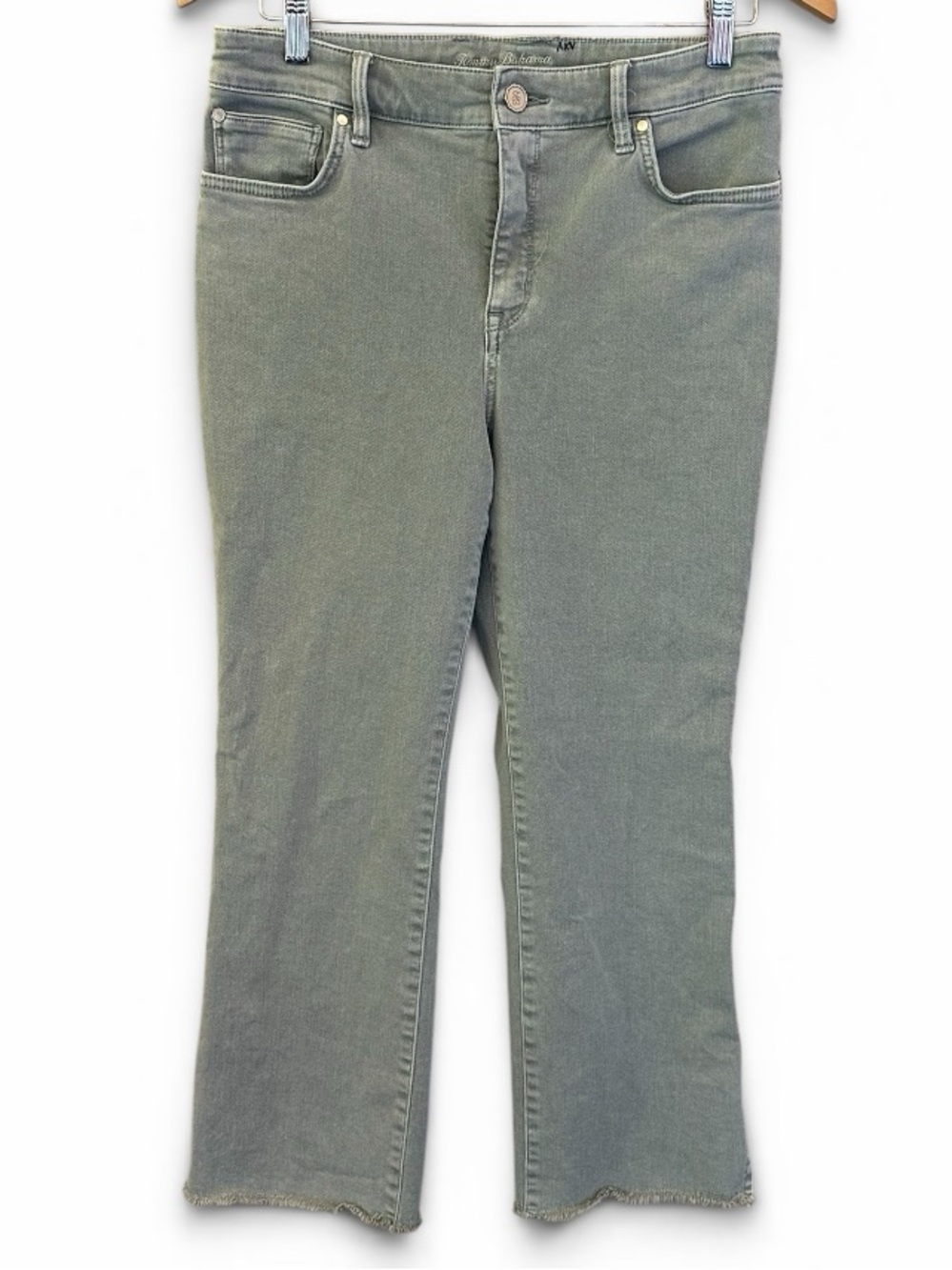 Tommy Bahama Olive High Rise Kick Flare Jeans Great Condition Size 8